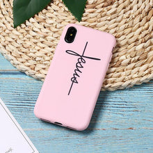 Load image into Gallery viewer, Faith in Jesus Cross IPhone Cover
