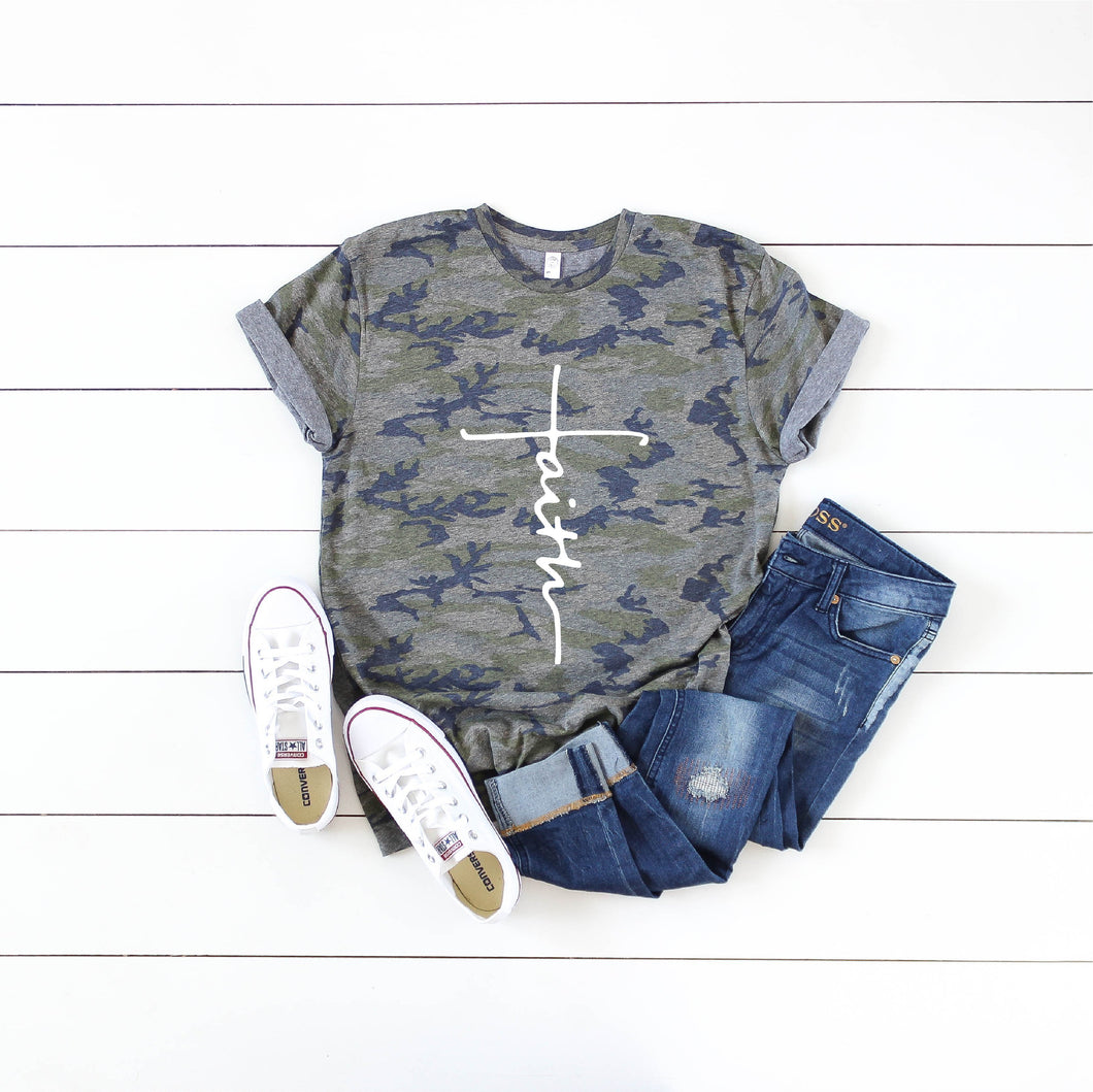 Camo Faith Short Sleeve Shirt