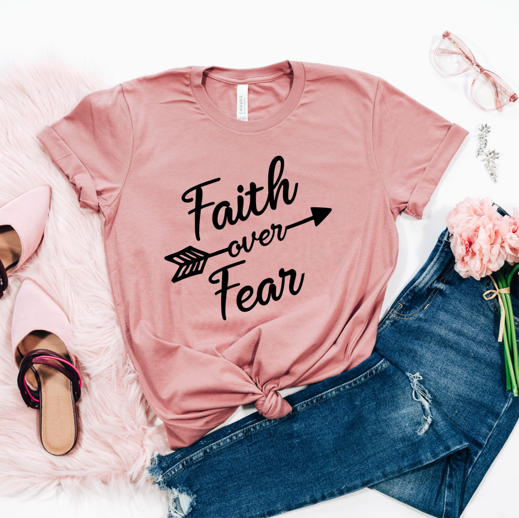 FAITH OVER FEAR SHORT SLEEVE SHIRT