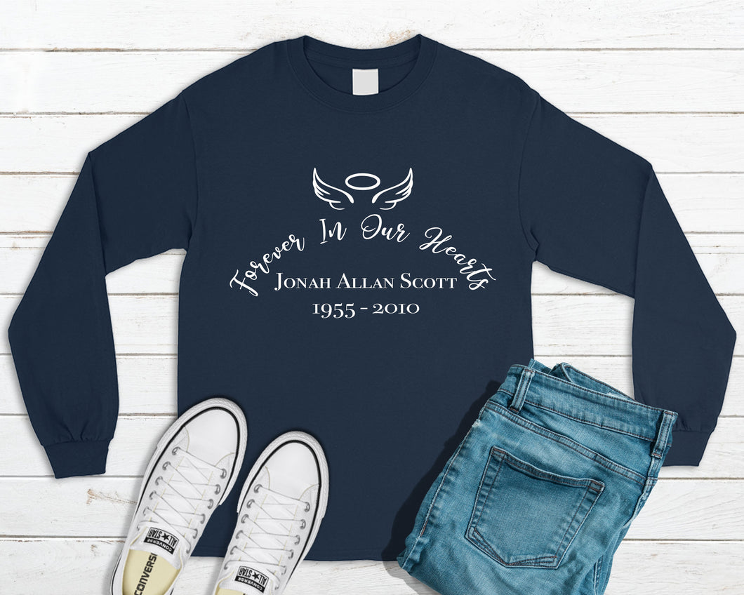 Angel Forever In Our Hearts Long Sleeve Shirt