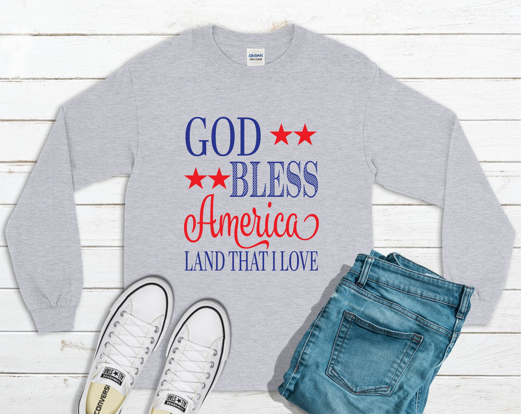 God Bless America Long Sleeve Shirt