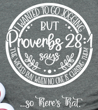 Load image into Gallery viewer, PROVERBS 28:1 SHORT SLEEVE SHIRT
